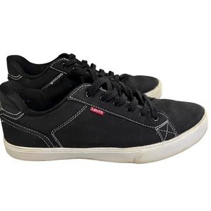 Mens Levis Black Canvas Sneakers 